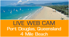 Port Douglas 4 Mile Beach Queensland  LIVE WEB CAM